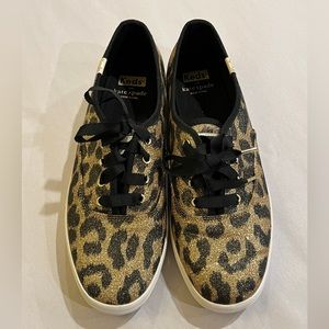 Keds Kate Spade Cheetah Glitter Shoes Women’s Sz 8.5